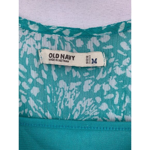 Old Navy Womens Turquoise Sleeveless Tank Top M - Picture 4 of 7